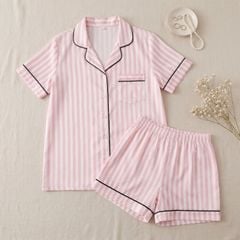 Pijama Lụa Latin TNQN - Stripe Pink