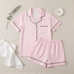 Pijama Lụa Latin TNQN - Stripe Pink