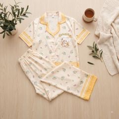 Pijama lụa Latin TNQD - Cammy Yellow