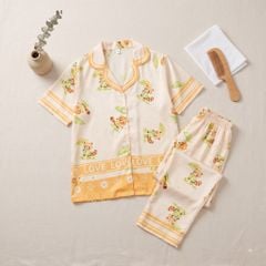 Pijama lụa Latin TNQD - Racco Yellow