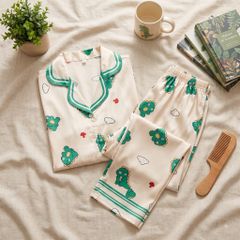Pijama lụa Latin TNQD - Dino Green
