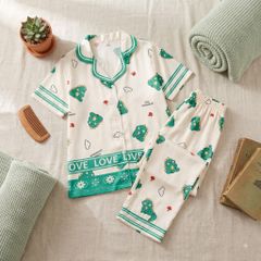 Pijama lụa Latin TNQD - Dino Green