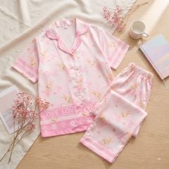 Pijama lụa Latin TNQD - Bunny Pink