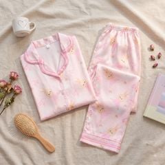 Pijama lụa Latin TNQD - Bunny Pink