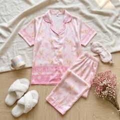 Pijama lụa Latin TNQD - Bunny Pink