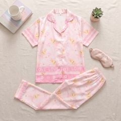 Pijama lụa Latin TNQD - Bunny Pink