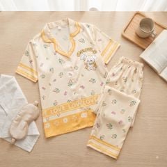 Pijama lụa Latin TNQD - Cammy Yellow