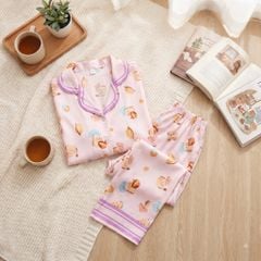 Pijama lụa Latin TNQD - Biscuit Lilac