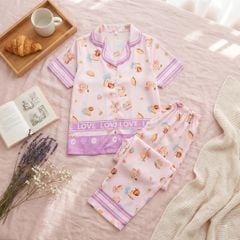 Pijama lụa Latin TNQD - Biscuit Lilac