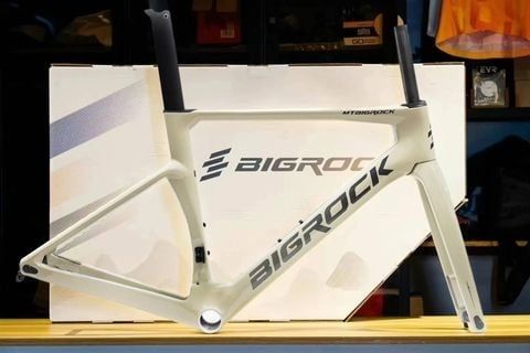 Sườn Bigrock Road Aero Carbon - Màu Be