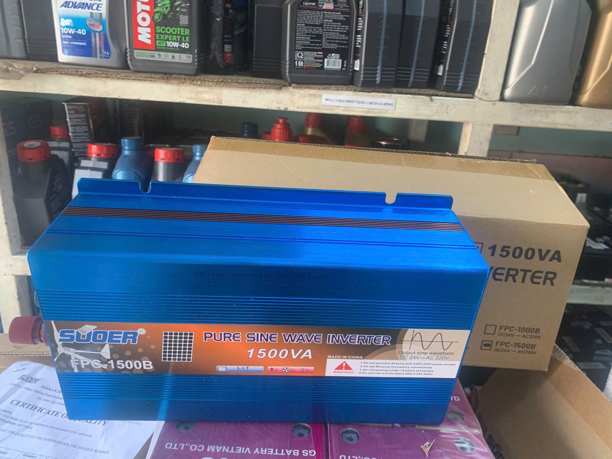  Chuyển nguồn Suoer chuẩn sin FPC-1500B (24V-220V) 