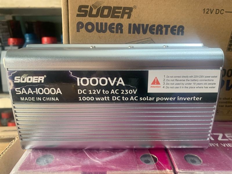  Chuyển nguồn Suoer sóng vuông SAA-1000A (12V-220V) 