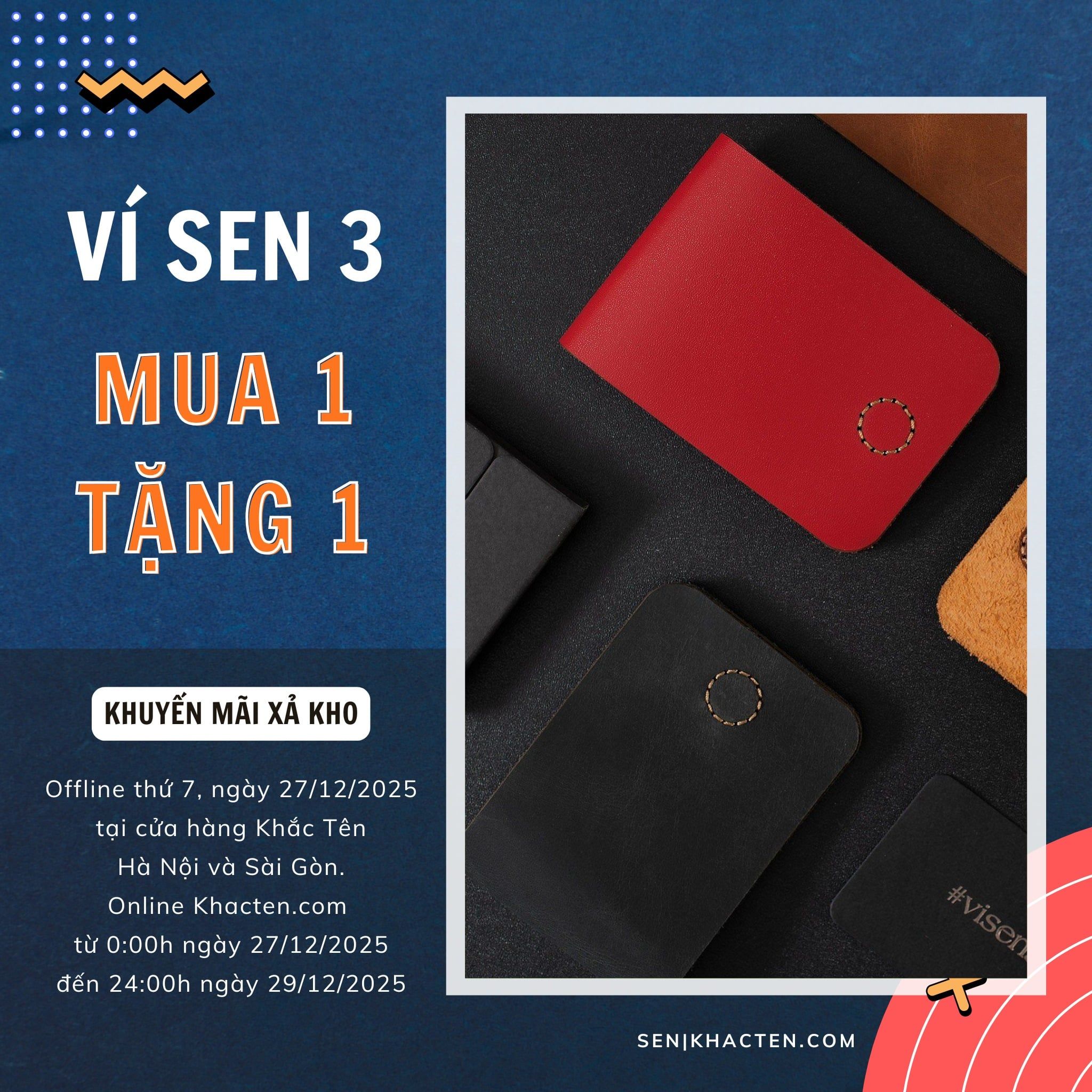  Ví SEN 3 - Mua 1 Tặng 1 