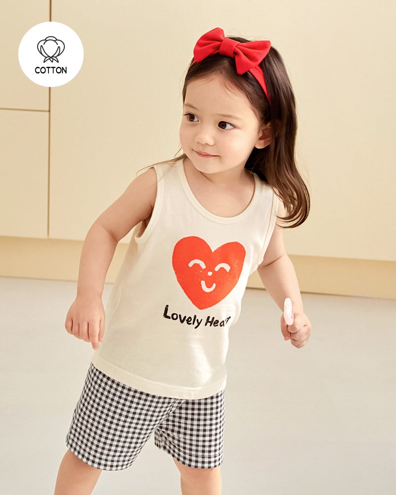 Bộ đồ ba lỗ cotton mịn bé gái U4110