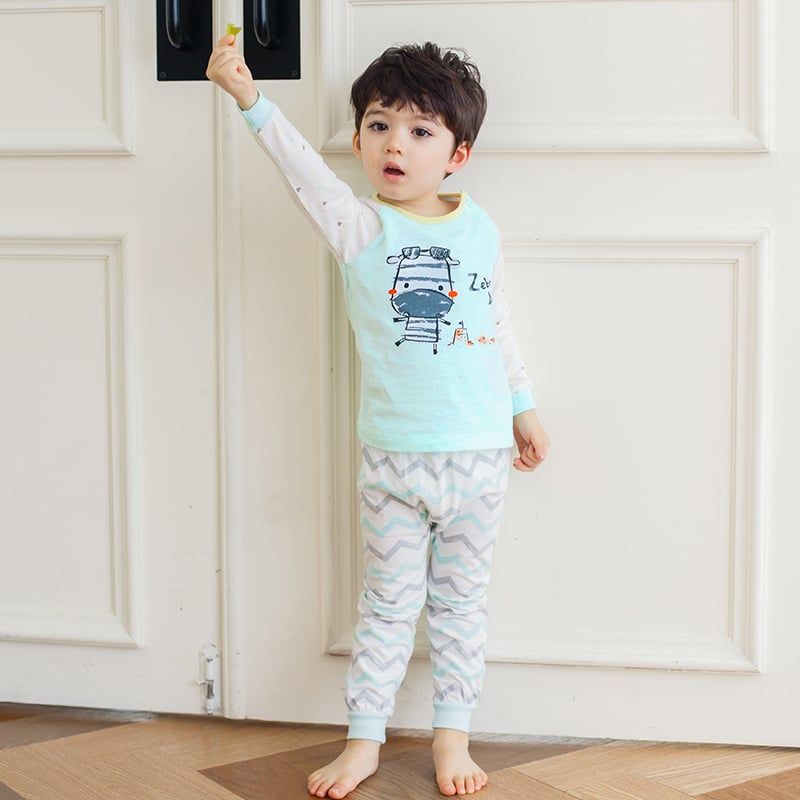 [Lẻ size] Bộ đồ dài tay cotton cho bé trai và bé gái lẻ size U8008