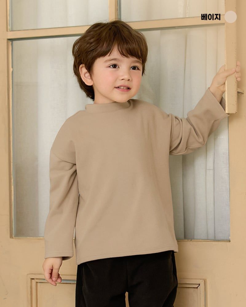 Áo dài tay cổ 3 phân vải nỉ cào bông ấm bé trai và bé gái U900E