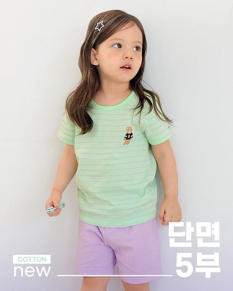 Bộ đồ ngắn cotton mịn bé gái U3230