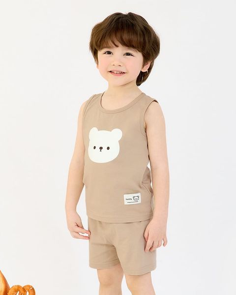 Bộ đồ ba lỗ cotton mịn bé trai U4103