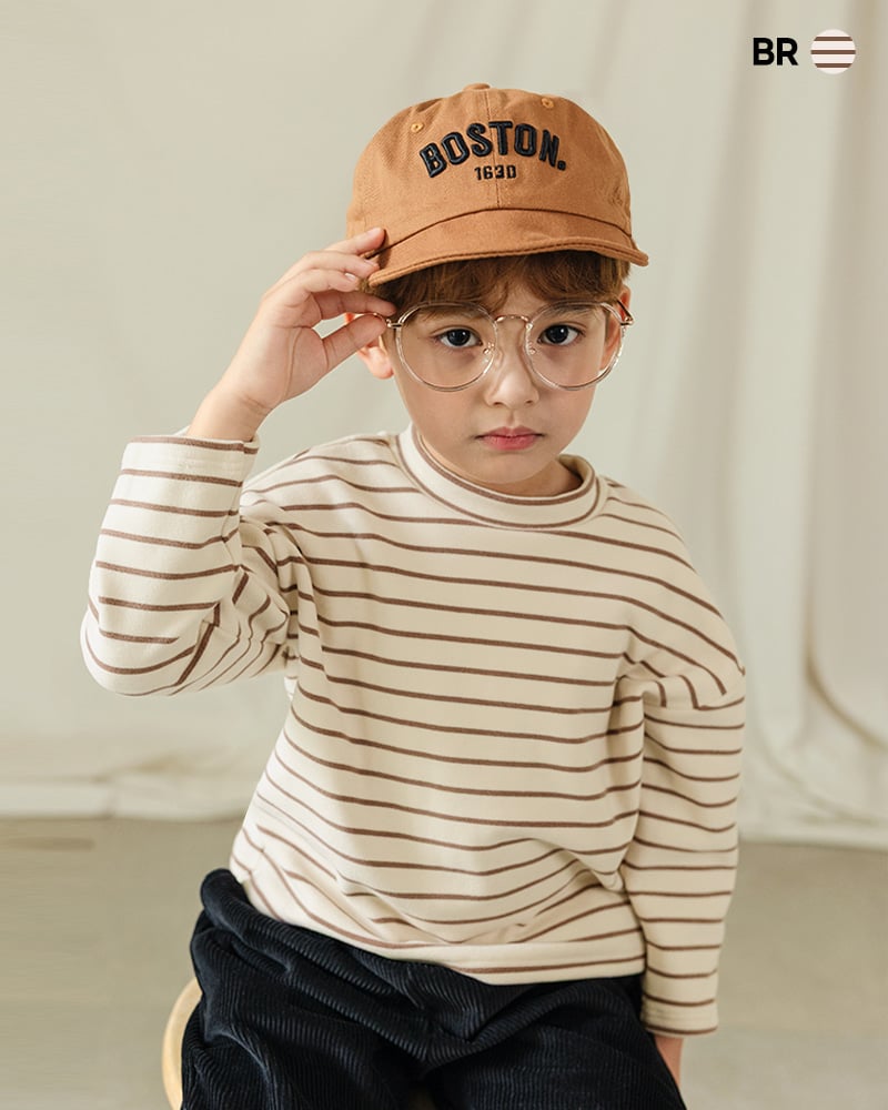 Áo thun dài tay cổ 3 phân vải nỉ cào bông ấm bé trai và bé gái U900G