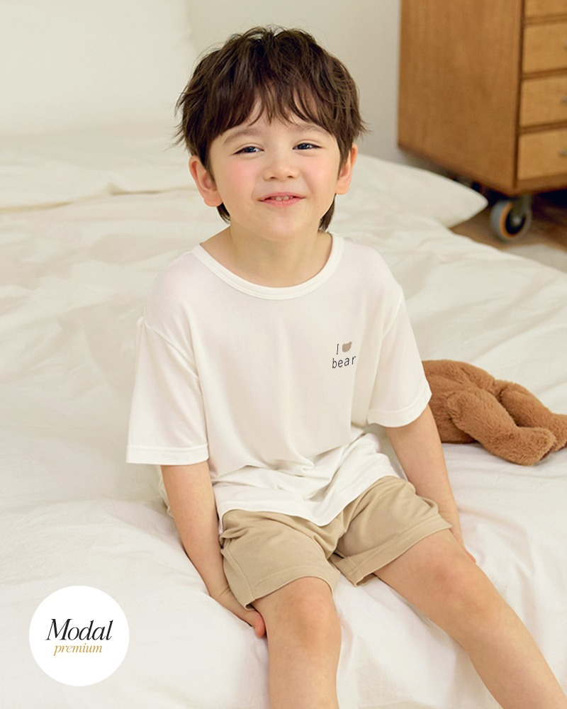 Bộ đồ ngắn mặc nhà vải Tencel Modal siêu mềm mát bé trai và bé gái U3232