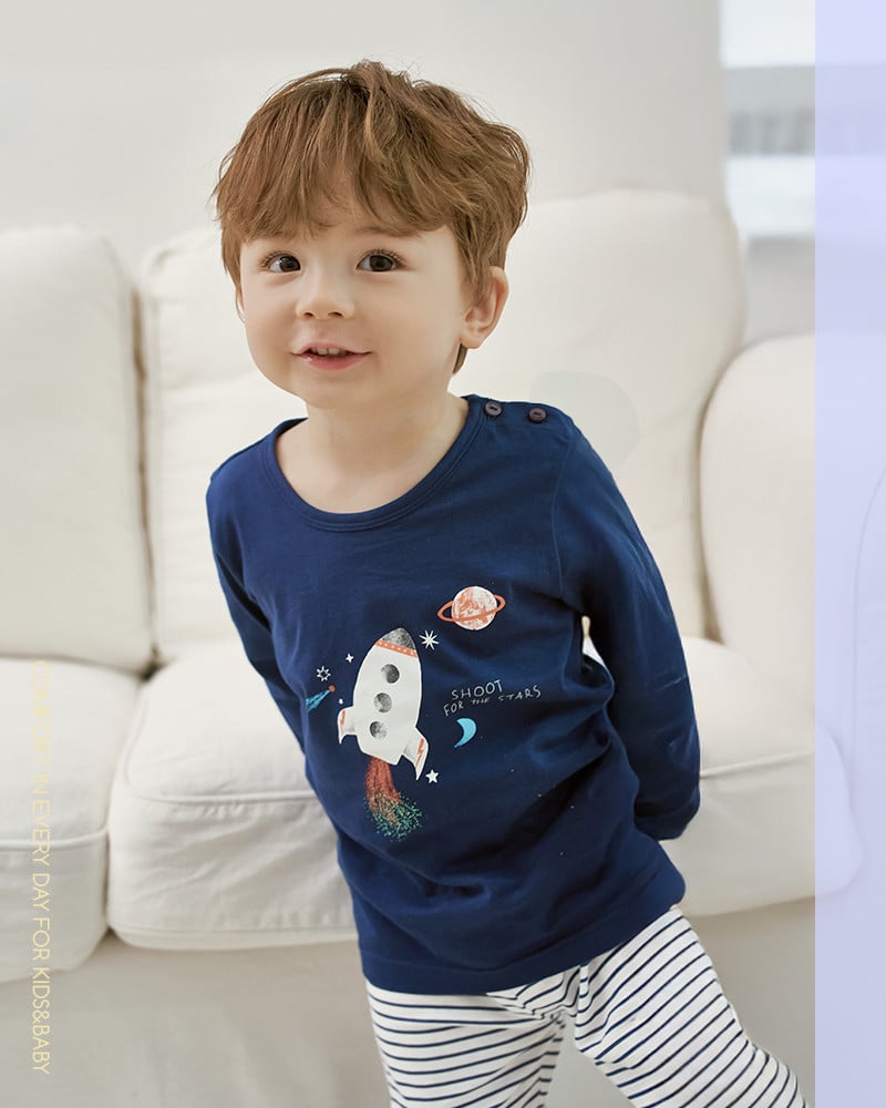 Bộ đồ lửng cotton mịn bé trai U2174