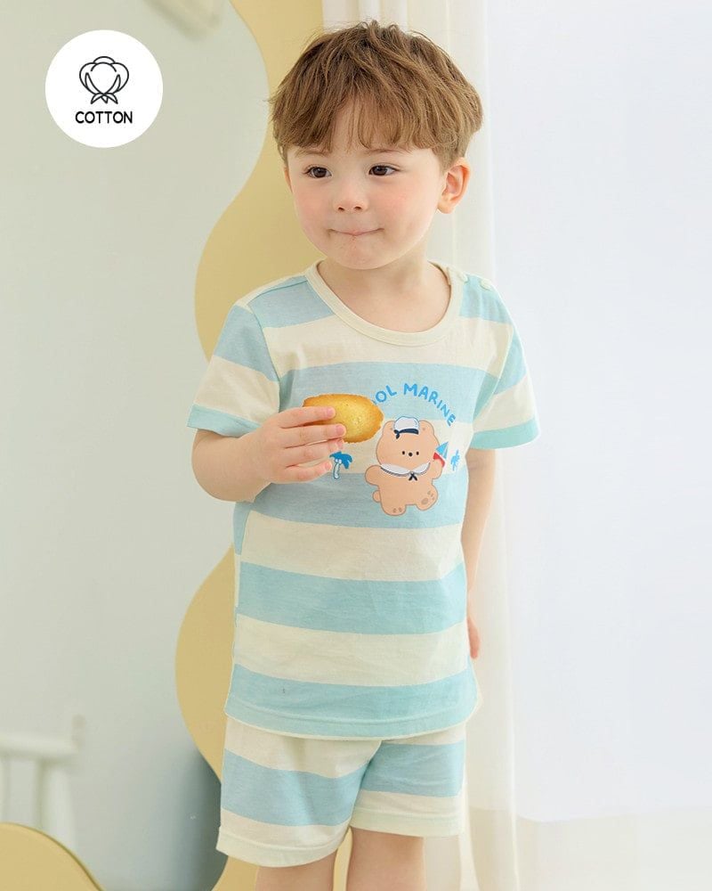 Bộ đồ ngắn cotton mịn bé trai và bé gái U3224