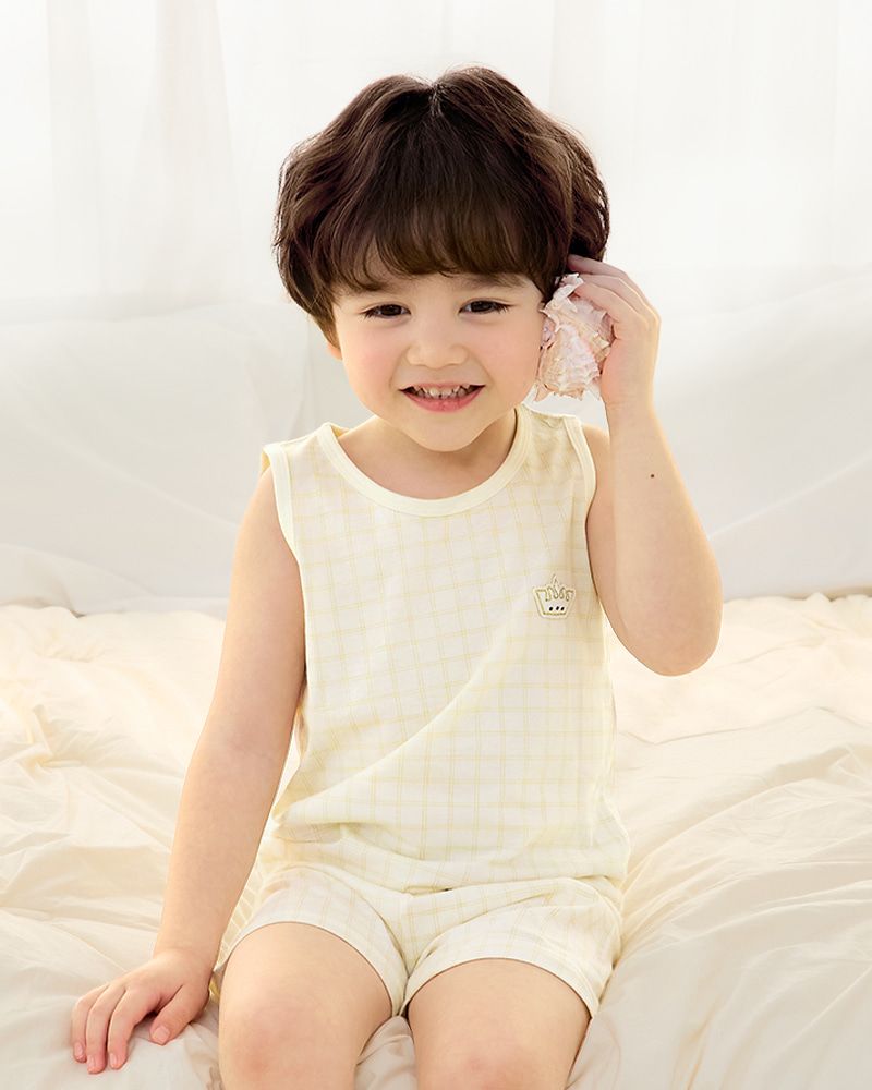 Bộ đồ ba lỗ cotton mịn bé trai và bé gái U4100