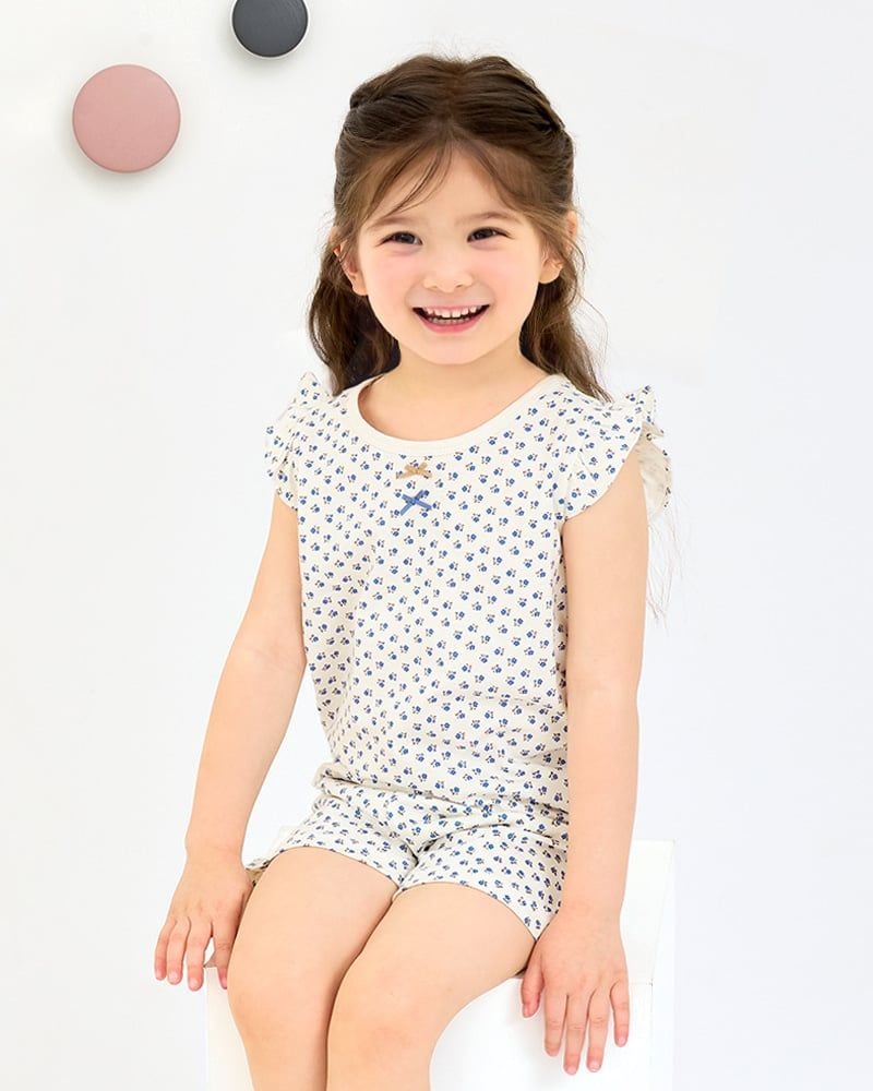 Bộ đồ ba lỗ cotton mịn bé gái U4105