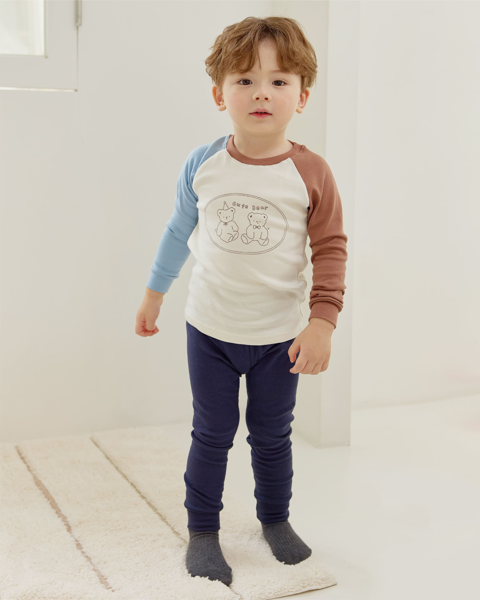 Bộ đồ dài dáng ôm cotton spandex bé trai U1318