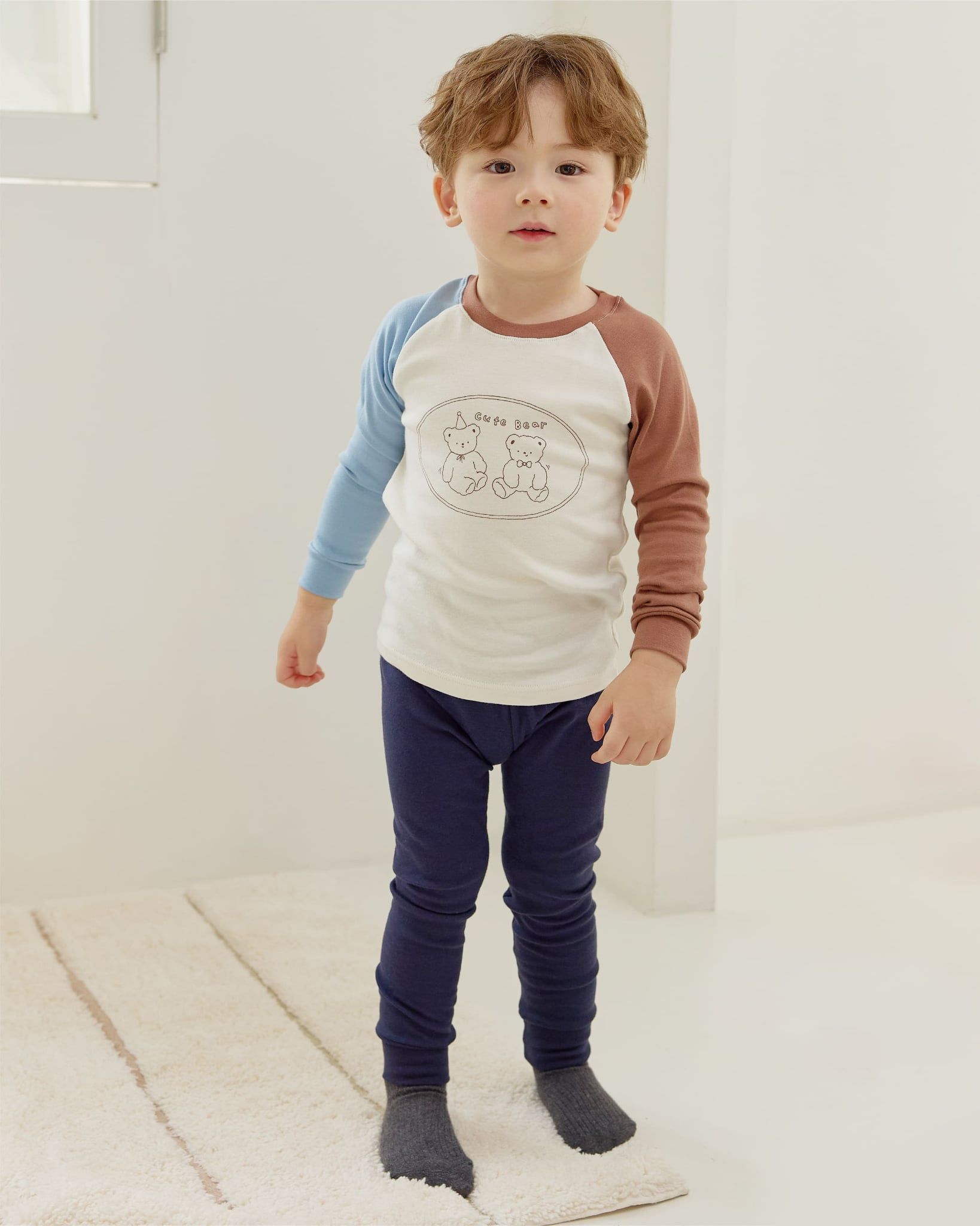 Bộ đồ dài dáng ôm cotton spandex bé trai U1318