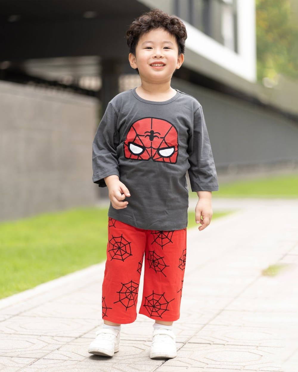 Bộ đồ lửng cotton mịn bé trai U2120