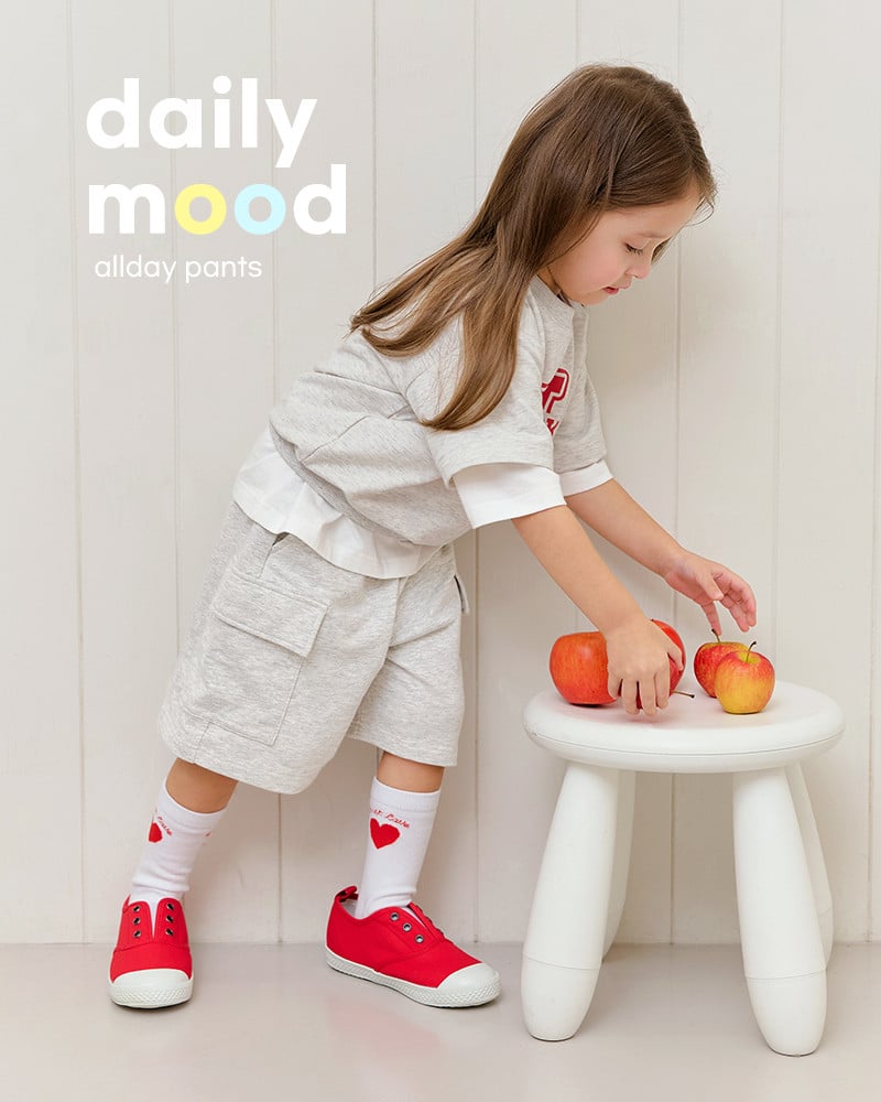 Quần short cargo basic vải cotton spandex cho bé trai và bé gái U950V