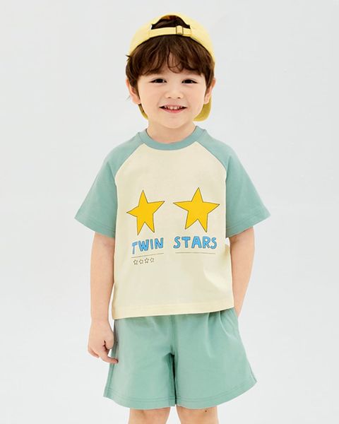 Bộ đồ ngắn cotton mịn bé trai và bé gái U3180