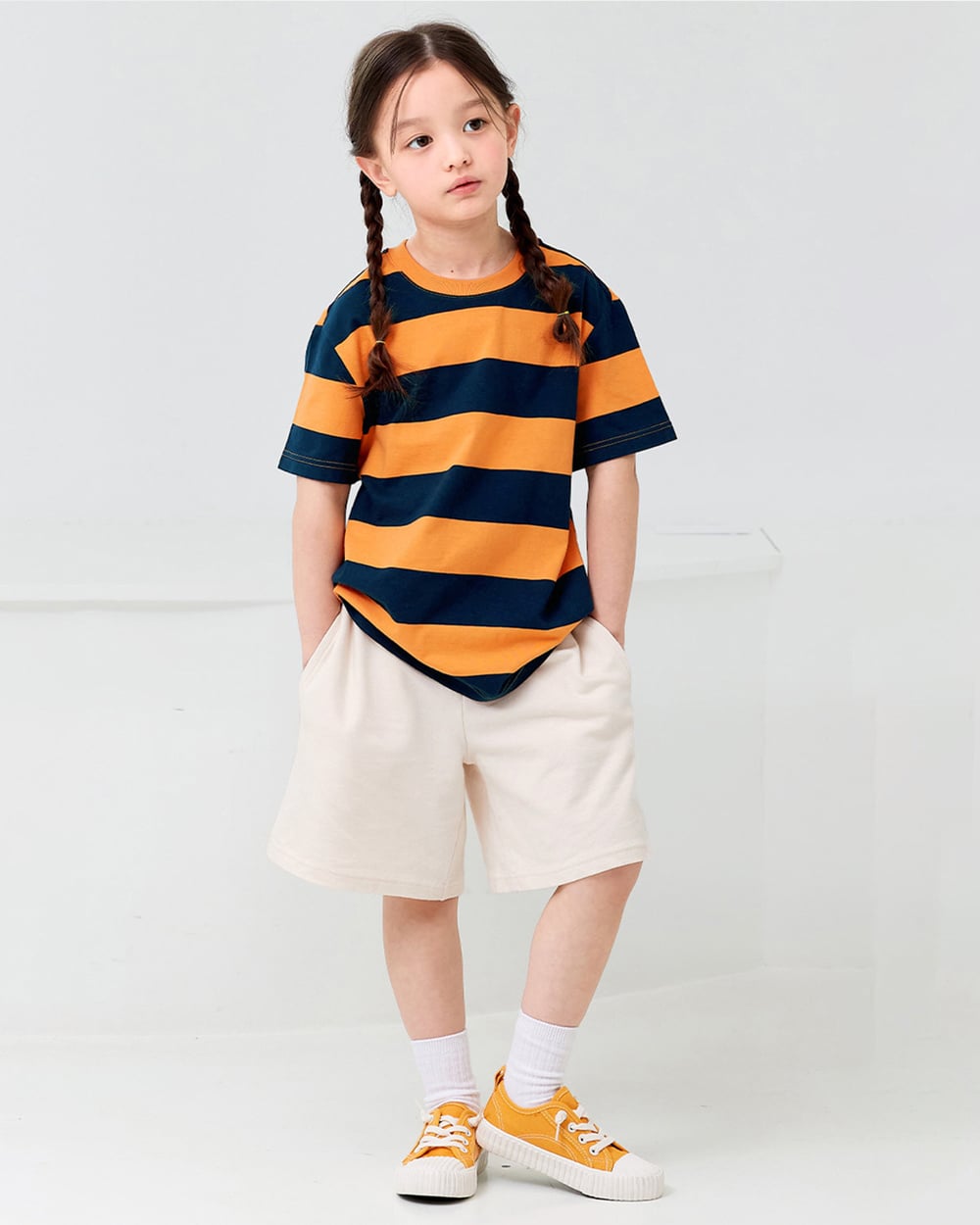 Quần short vải cotton spandex bé trai và bé gái U950C