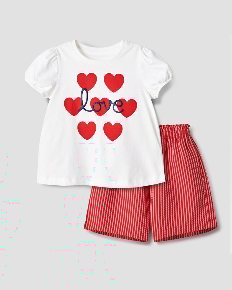 Bộ đồ ngắn cotton mịn bé gái U3215