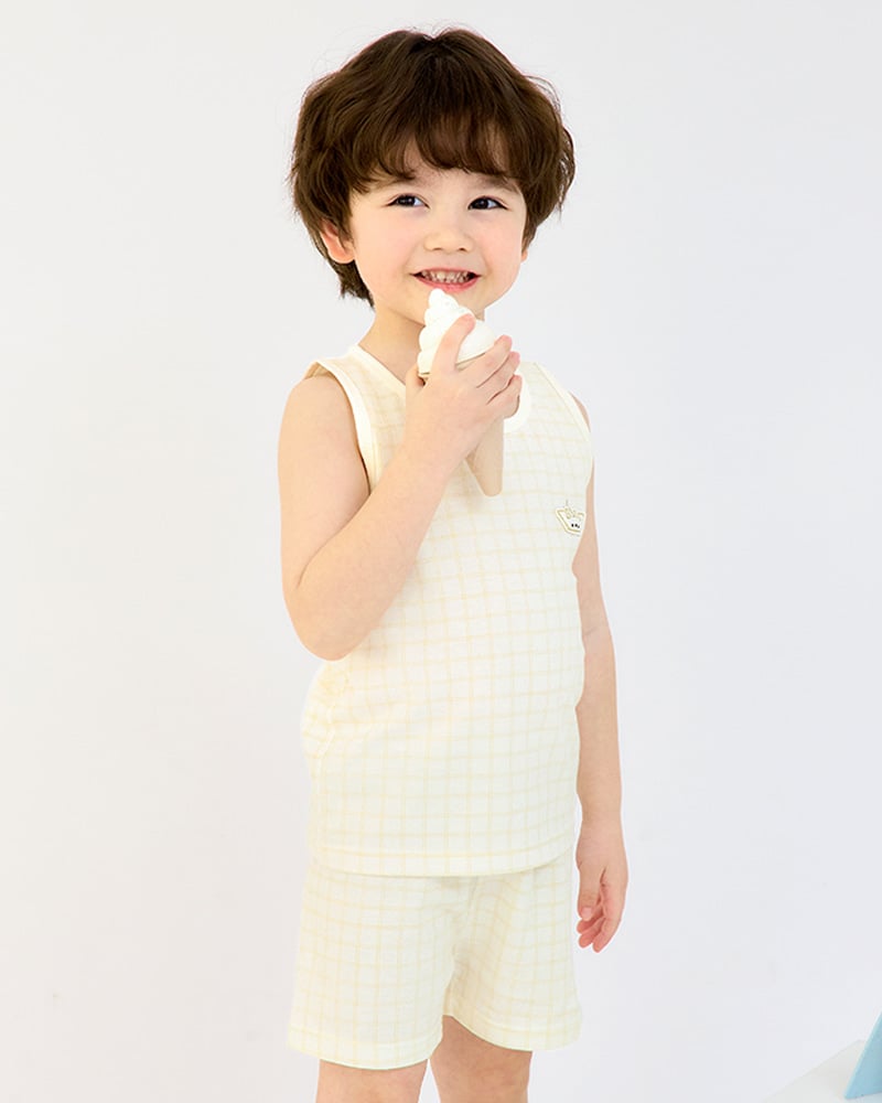 Bộ đồ ba lỗ cotton mịn bé trai và bé gái U4100