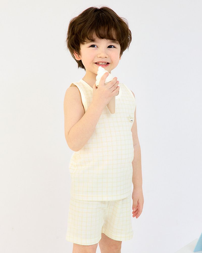 Bộ đồ ba lỗ cotton mịn bé trai và bé gái U4100