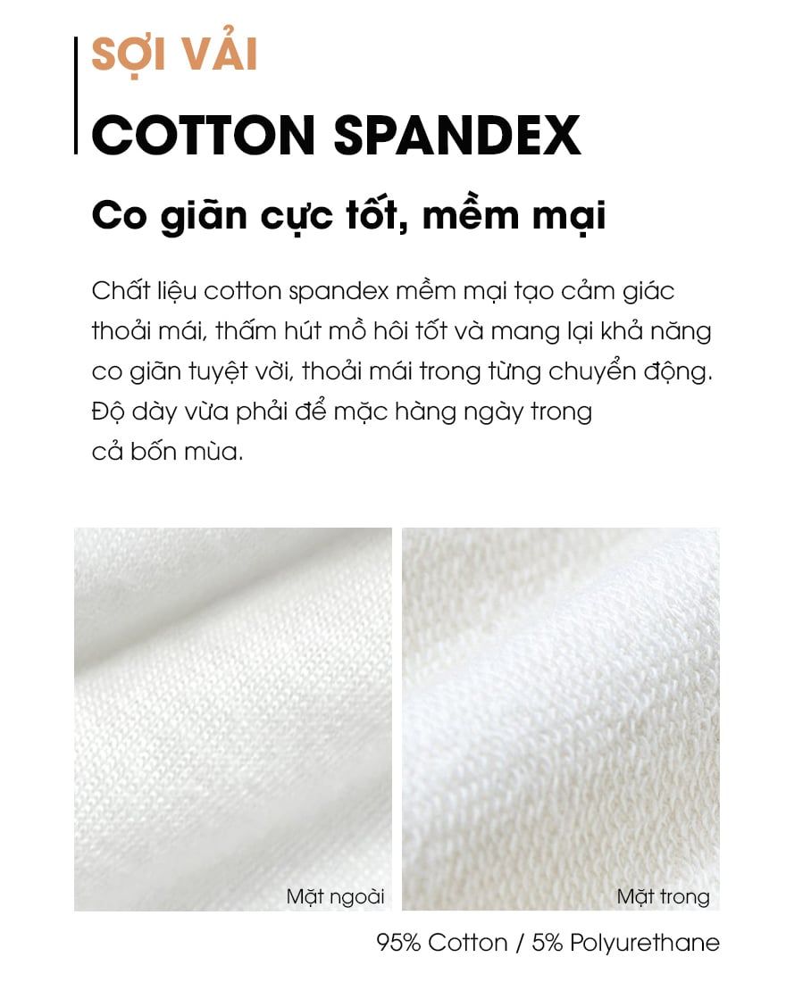 Quần short ngang gối vải cotton spandex cho bé trai và bé gái U950T