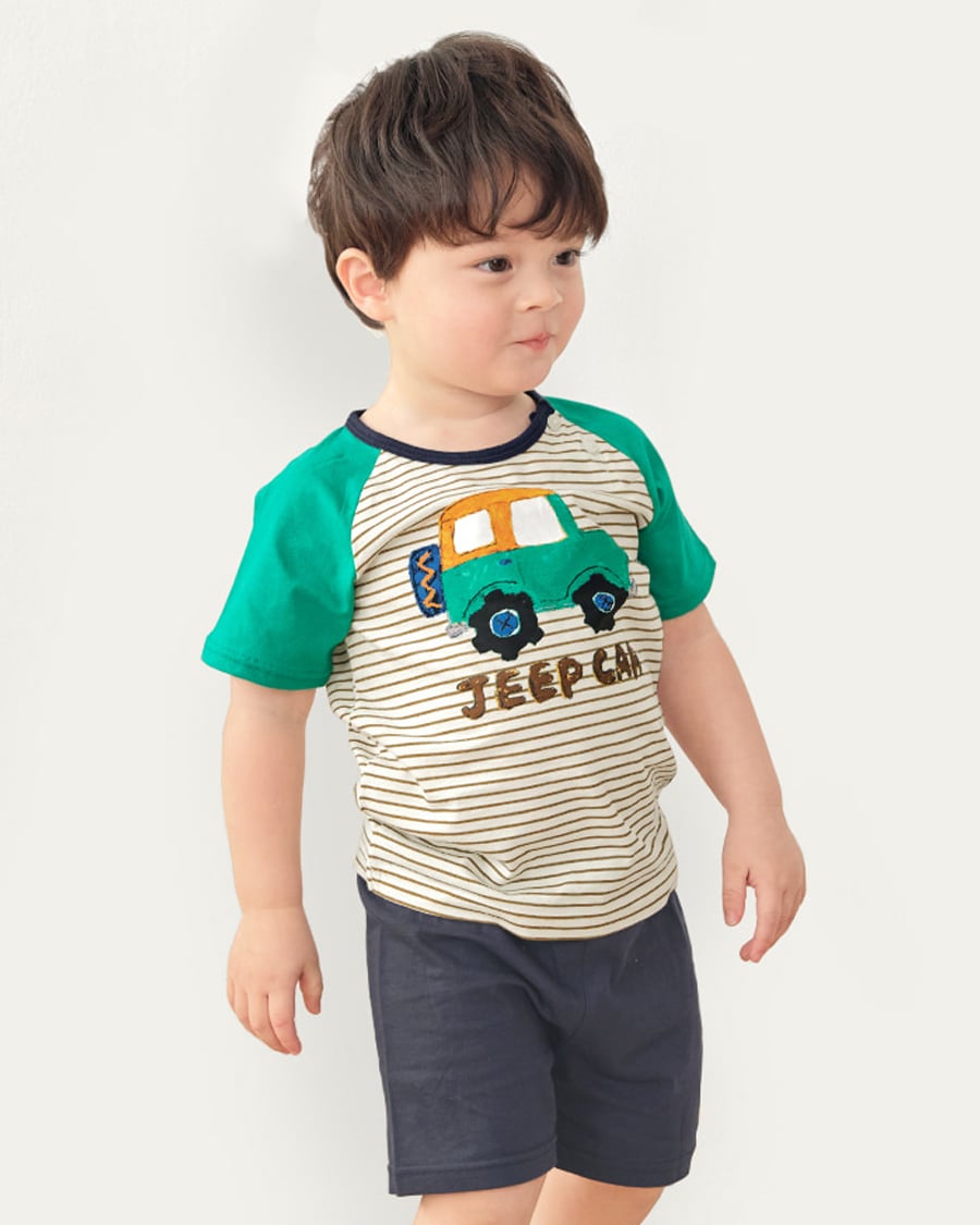 Bộ đồ ngắn cotton mịn bé trai U3106