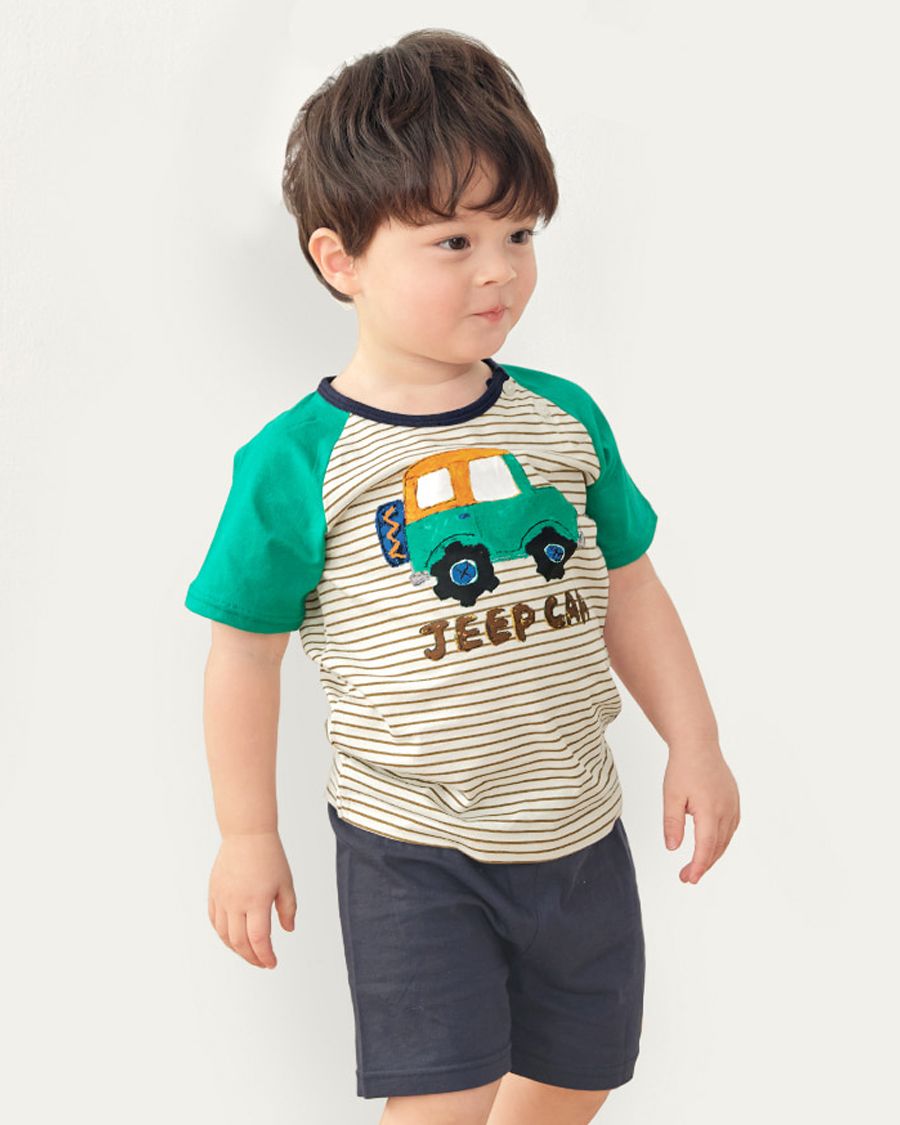 Bộ đồ ngắn cotton mịn bé trai U3106
