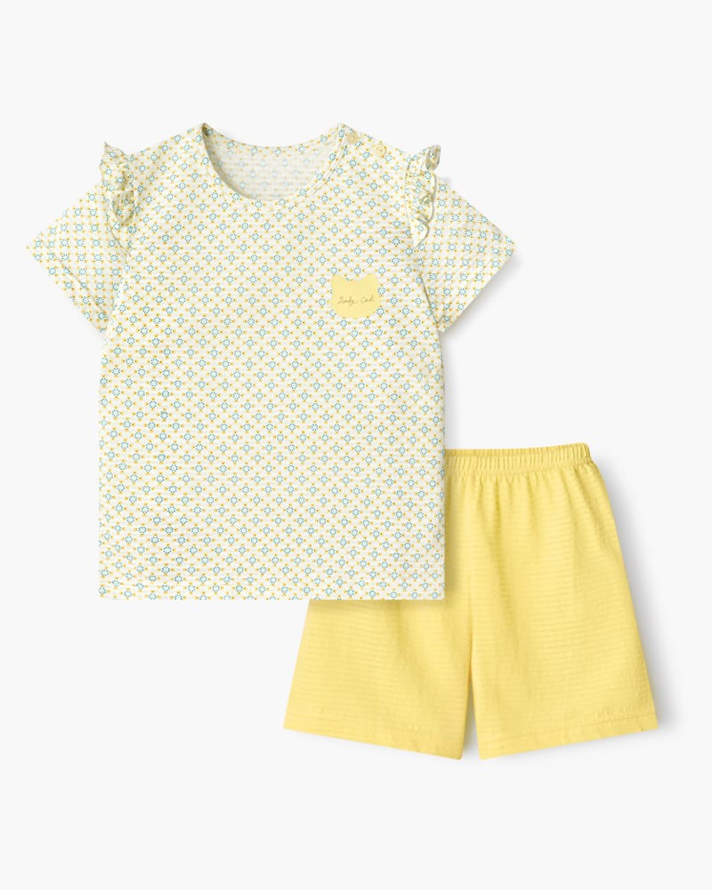 Bộ đồ ngắn cotton giấy bé gái U3205