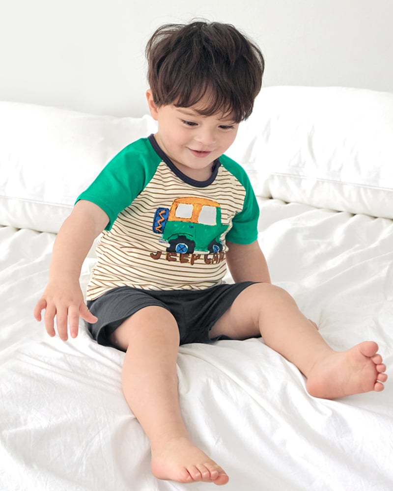 Bộ đồ ngắn cotton mịn bé trai U3106