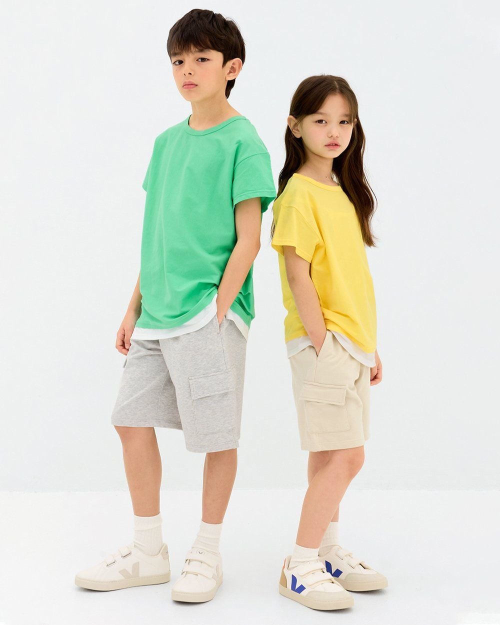 Quần short vải cotton spandex bé trai và bé gái U950B