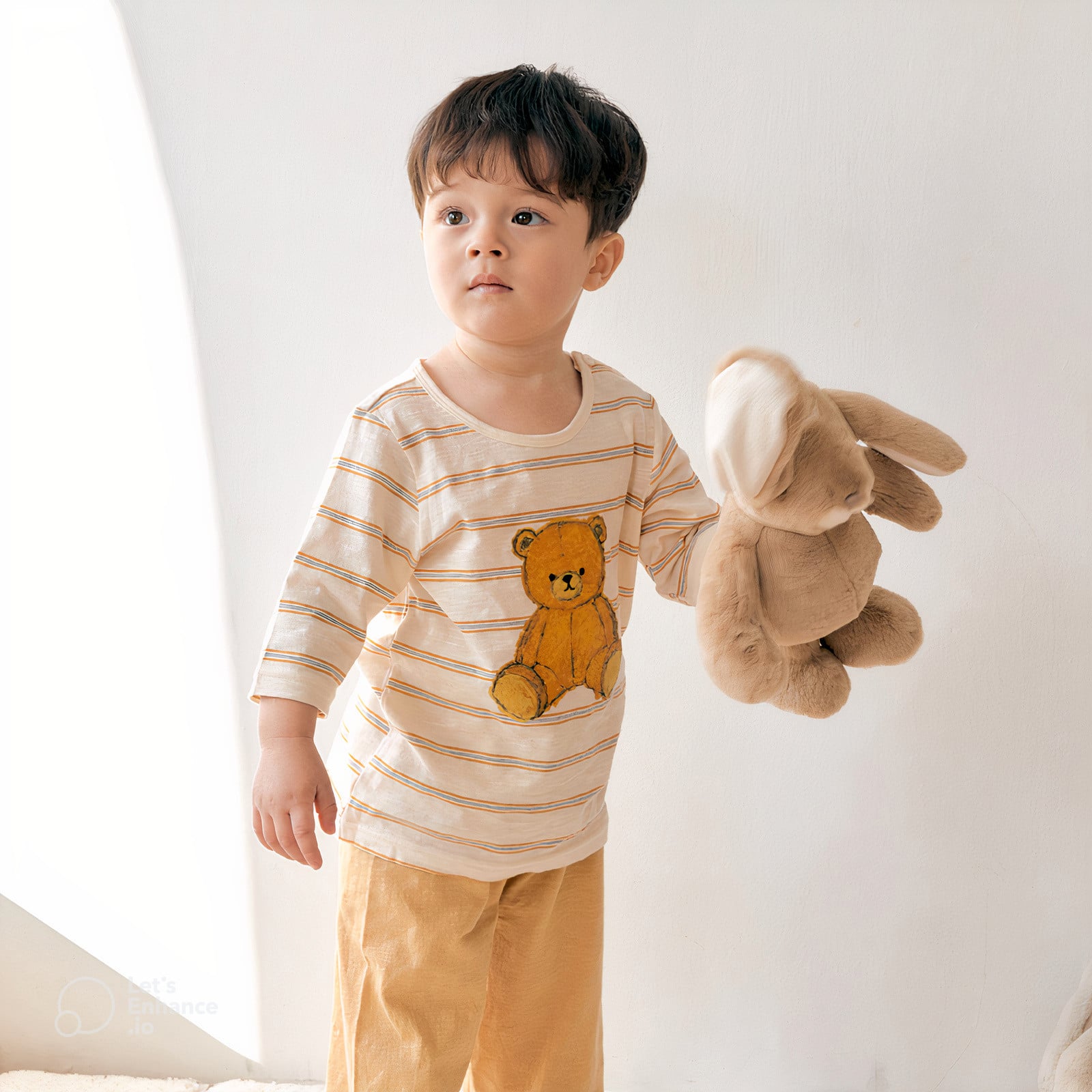 [Lẻ size] Bộ đồ lửng cotton cho bé trai và bé gái lẻ size U8003