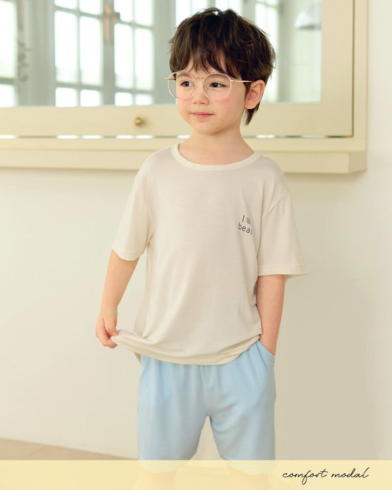 Bộ đồ ngắn mặc nhà vải Tencel Modal siêu mềm mát bé trai và bé gái U3233