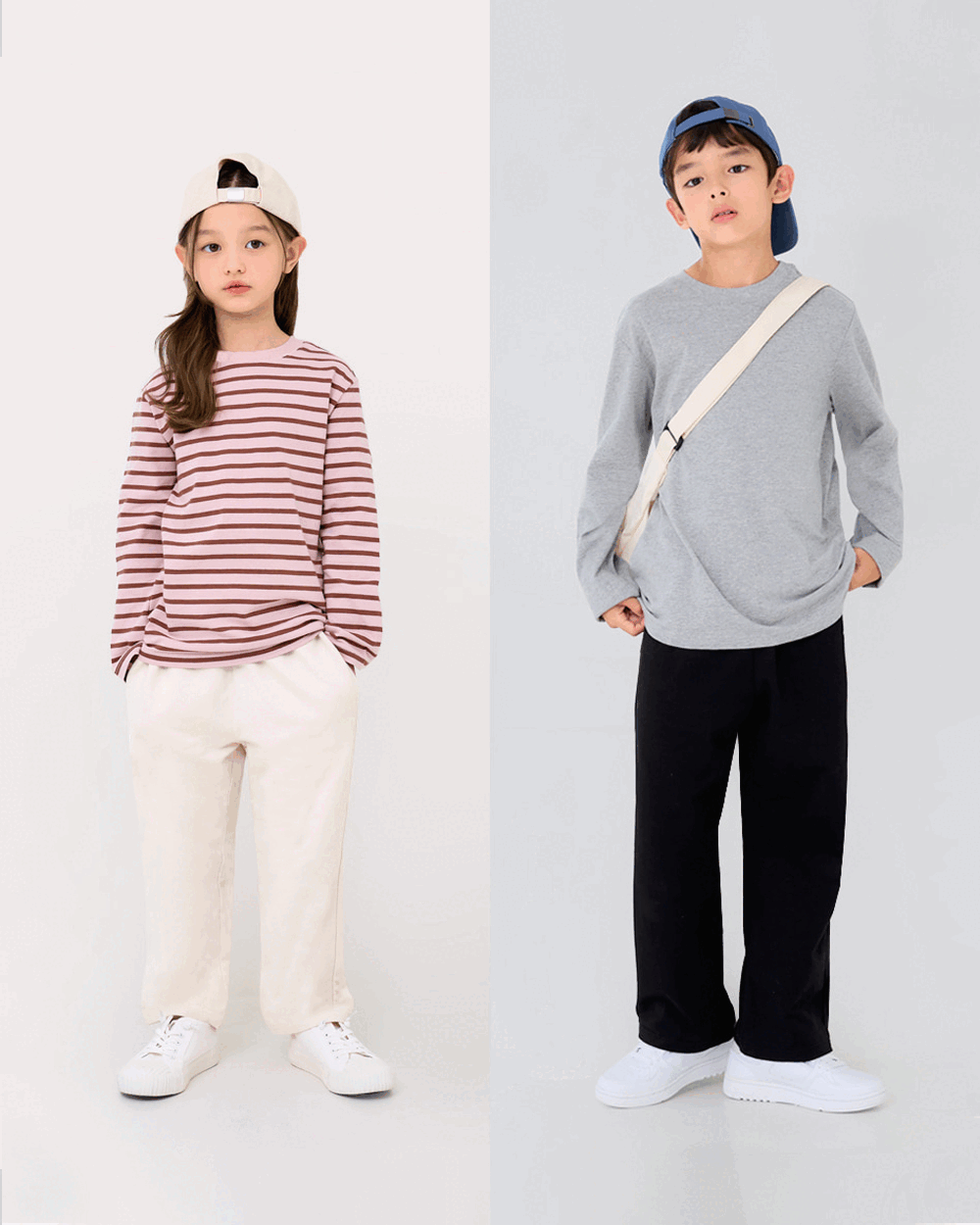 Quần dài dáng suông thu đông cotton spandex bé trai và bé gái U950D