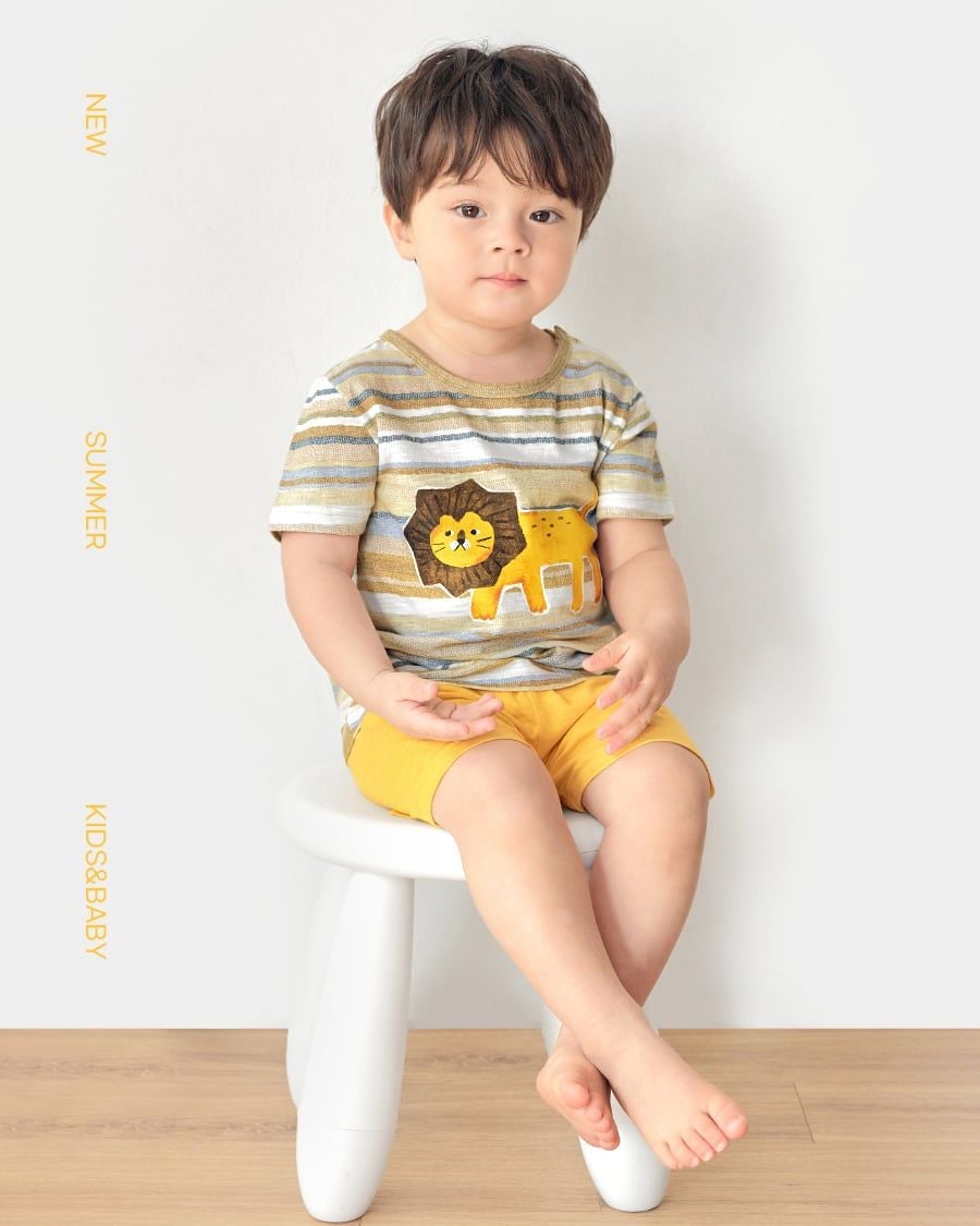 Bộ đồ ngắn cotton mịn bé trai U3109