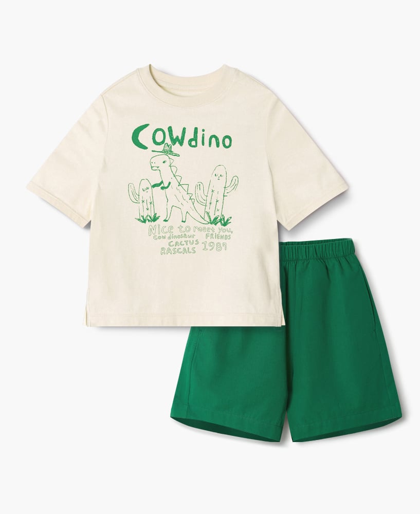 Bộ đồ ngắn cotton mịn bé trai U3213