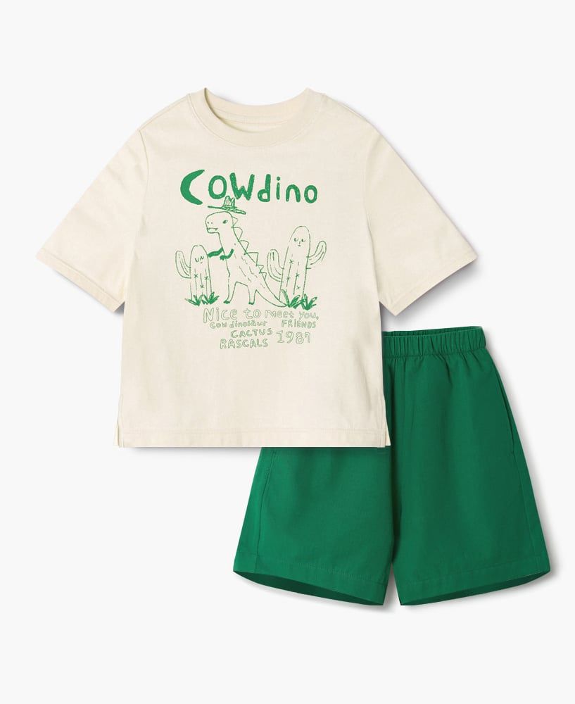 Bộ đồ ngắn cotton mịn bé trai U3213