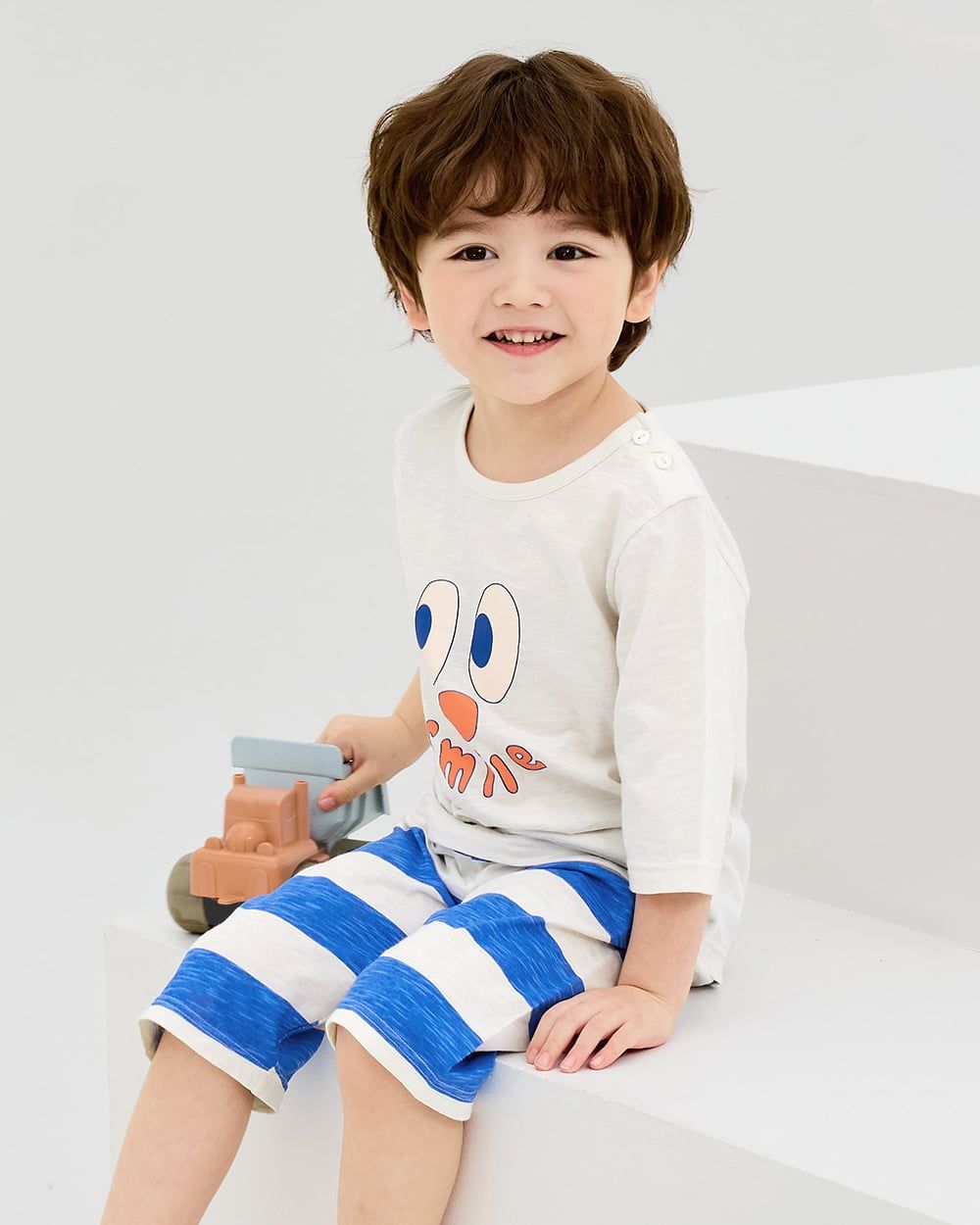 Bộ đồ lửng cotton mịn bé trai và bé gái U2136